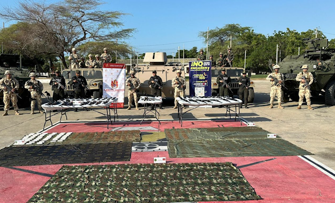 incautados 5.665 elementos entre armas de fuego, munición de diferentes calibres, proveedores, radios de comunicación, baterías y cargadores.