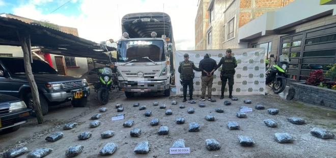 En vías de Nariño incautan estupefacientes 