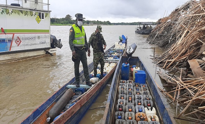 Incautamos 1.065 galones de combustible en Quibdó y Condoto