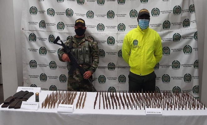 Incautamos material de guerra perteneciente al Eln.