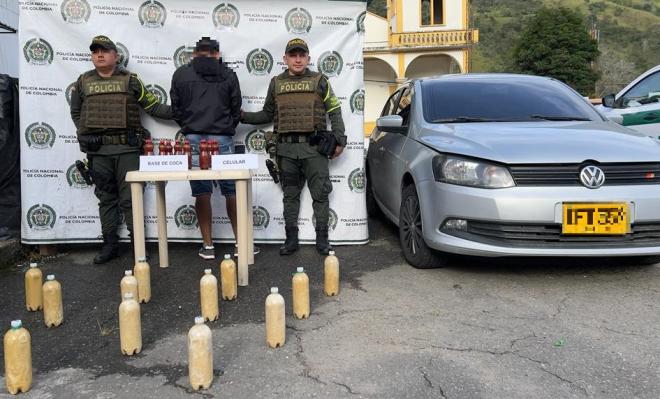 Captura por tráfico de estupefacientes 