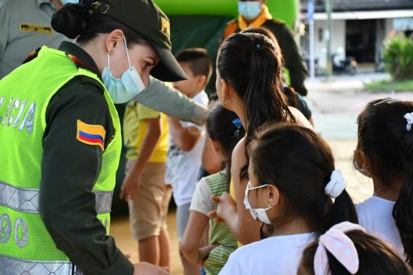 La Policía con toda su capacidad humana y logística realizó actividades de integración en el Meta 