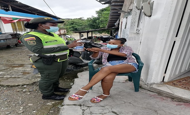 La Policía en el departamento del Chocó continúa trabajando para contener el covid-19