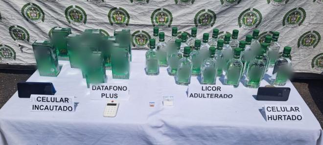 La Policía Nacional en el Meta evitó que licor adulterado ingresará al mercado
