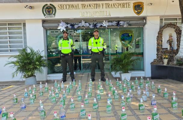 Se llevó a cabo la incautación de 189 botellas de bebidas alcohólicas, avaluadas en $11.336.00.