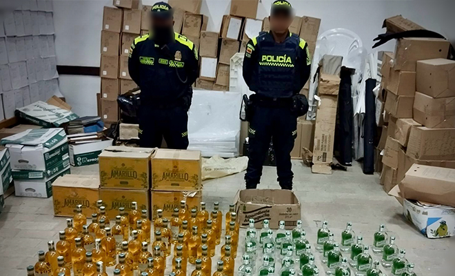 Más de cuatro millones de pesos en licor de contrabando fueron incautados en Popayán