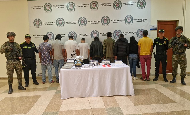 Nueve personas fueron capturadas en desarrollo de esta operación