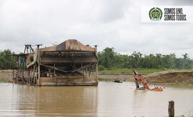 Operativo contra la minería ilícita en el Chocó