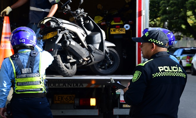 moto inmovilizada