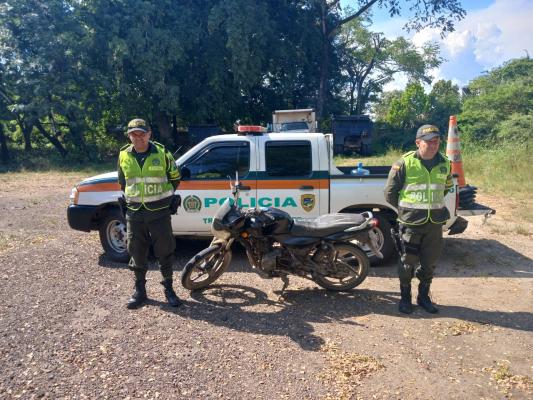 Moto incautada en Granada
