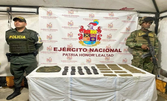 Material de guerra fue incautado por la Policía Fiscal y Aduanera