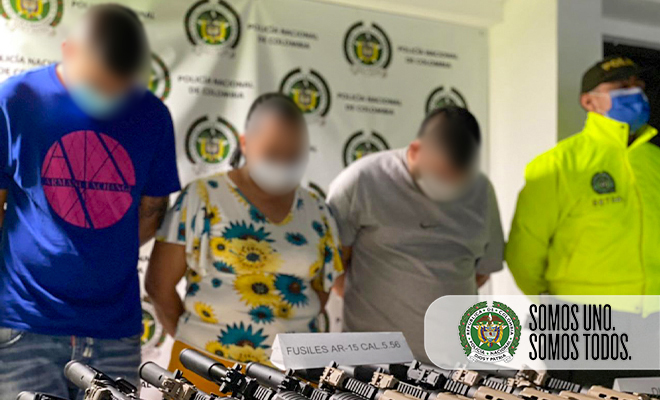 Golpe a red transnacional de tráfico de armas de fuego al servicio de los Gaor que delinquen en el sur del país