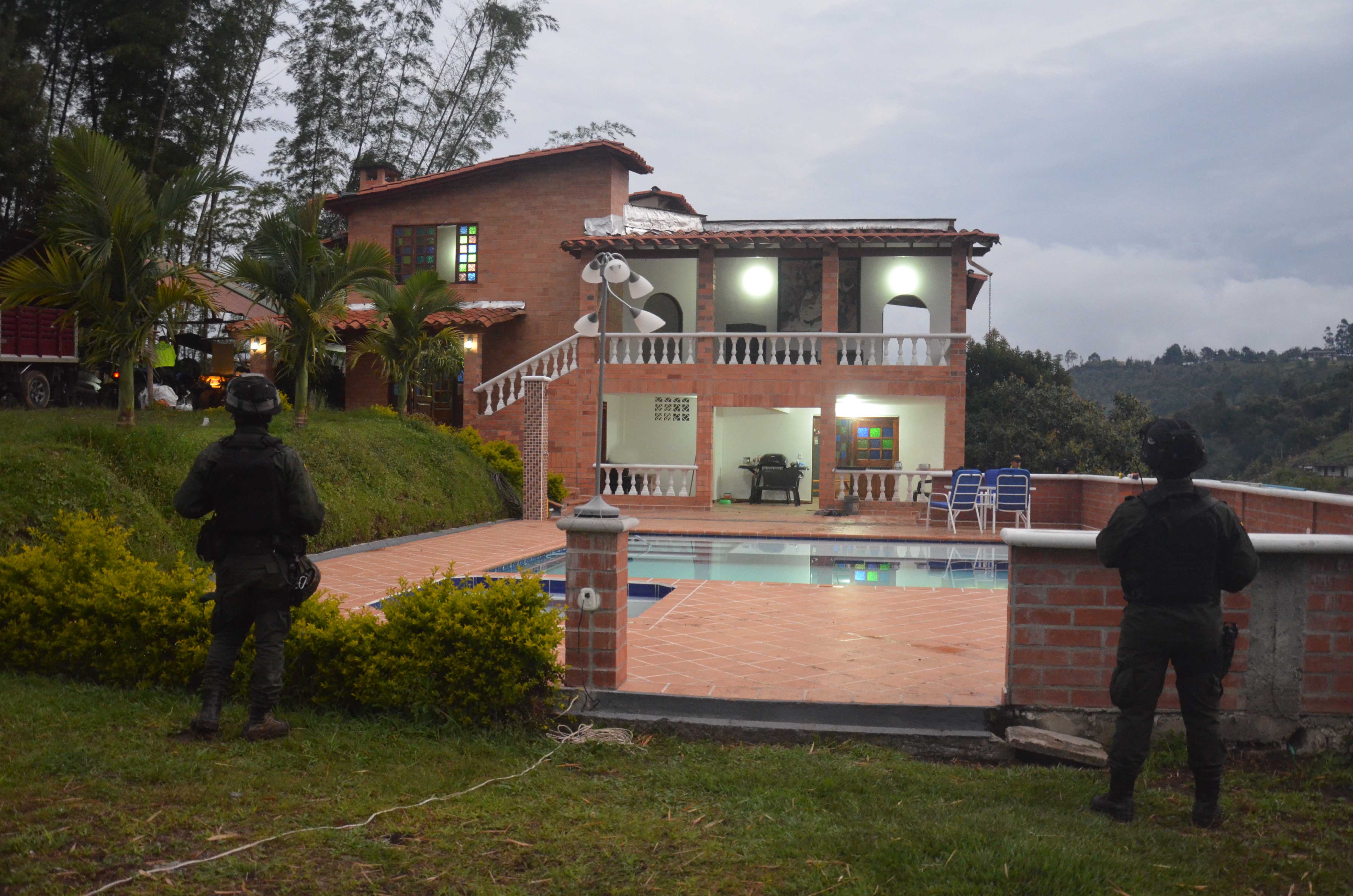 Finca en El Peñol Antioquia donde fue realizado el operativo contra banda delincuencial "caicedo" de Medellín 