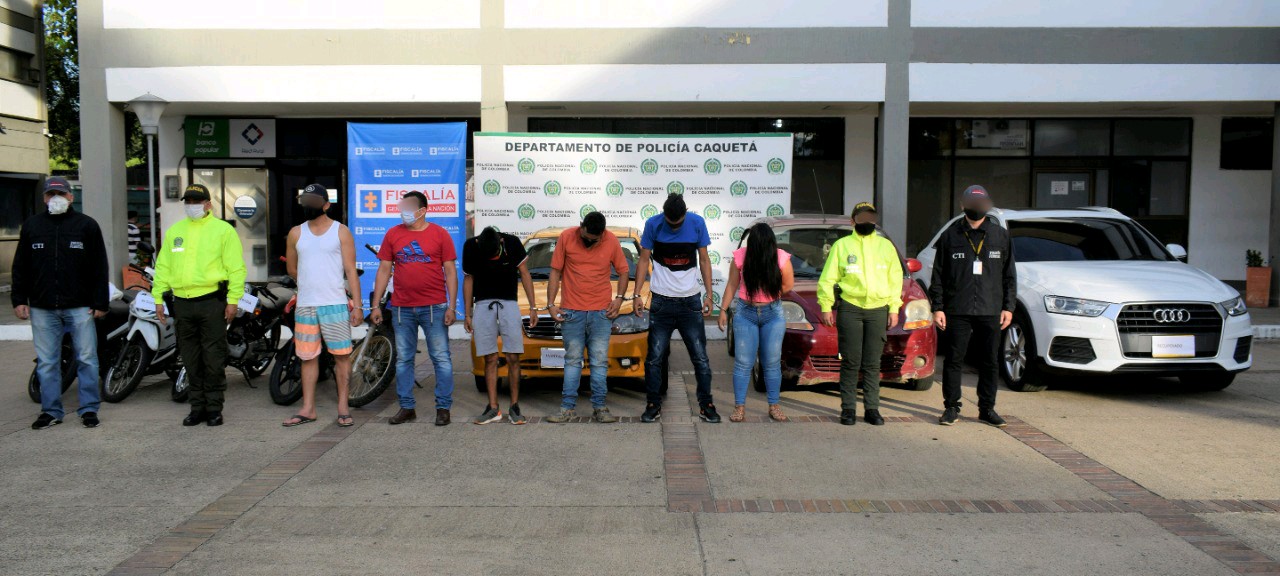 esarticulamos organización criminal que se dedicaba al hurto de automotores en Caquetá 