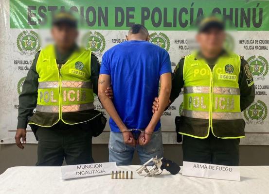 Policía captura un hombre por porte ilegal de armas de Fuego