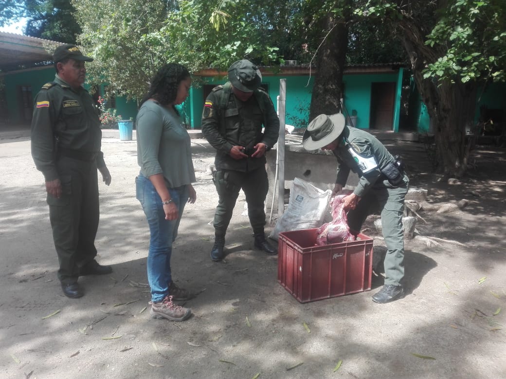 policia ambiental-invima-matadero ilegal-red de participacion civica-algarrobo-decomiso de carne