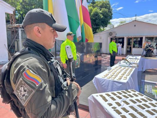 Policía Metropolitana de Neiva incauta gran cantidad de material de guerra