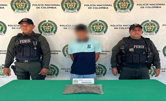 Policía Nacional logra la captura de un hombre conocido como "Jhon" con estupefacientes