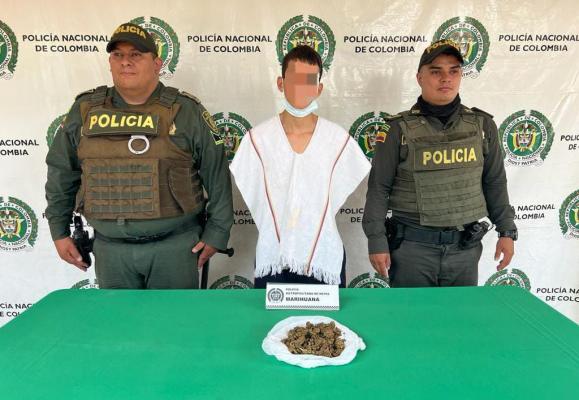 Policía Nacional logra la captura en flagrancia de una persona por tráfico de estupefacientes