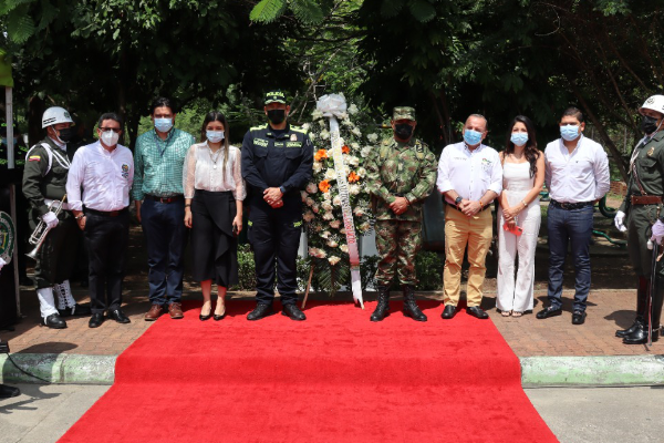 Policía nacional realizó un acto de memoria con el fin de dignificar y honrar a las víctimas del conflicto armado