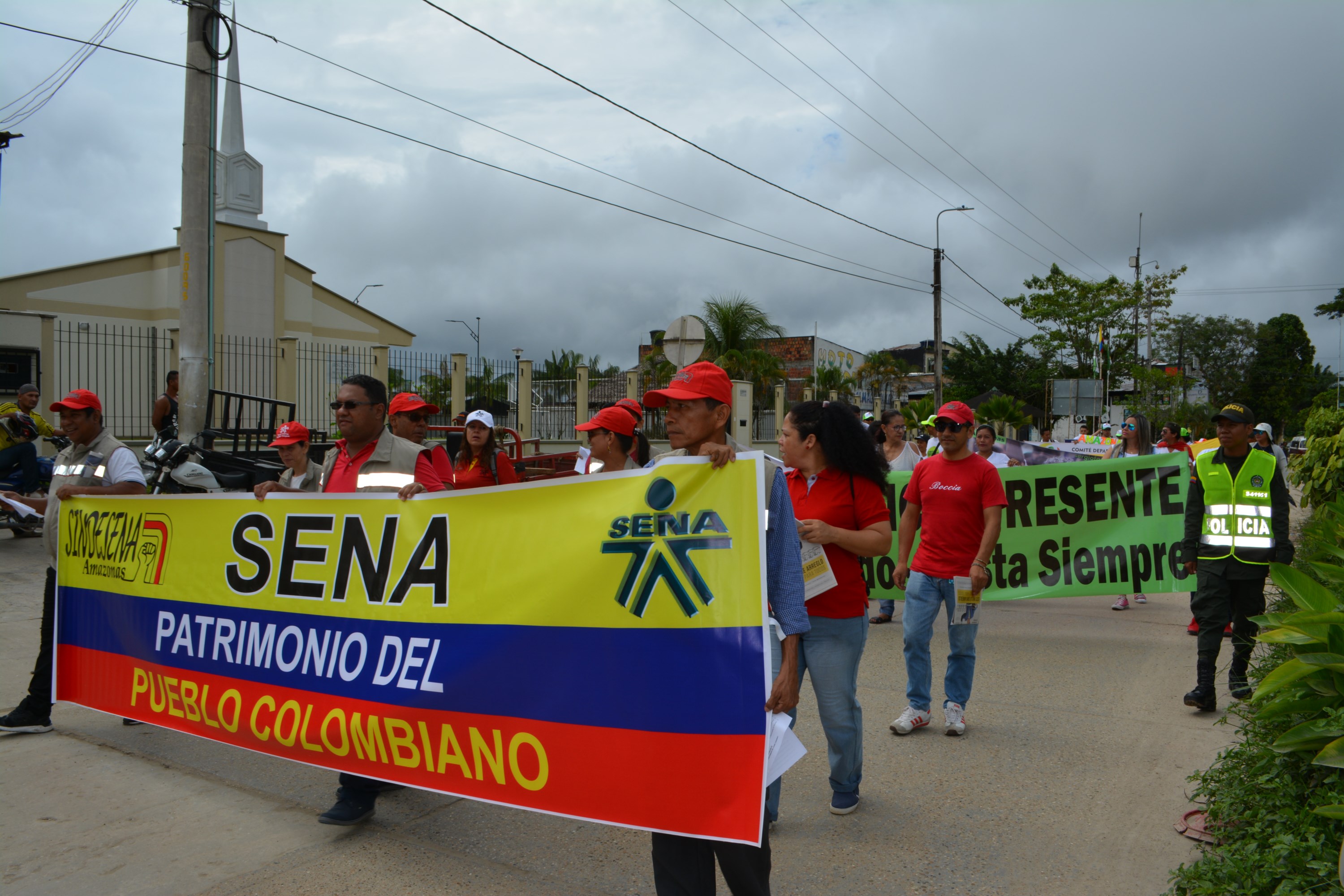 Protesta día del trabajo en Leticia 