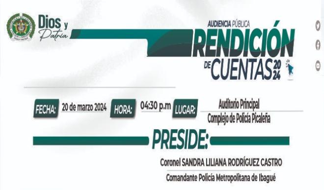 Rendición de cuentas vigencia 2023 Ibagué