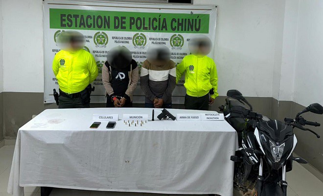Mediante labores de control y prevención, se logró capturar a Alias “Solo y Alias “Felipe” por porte ilegal de armas