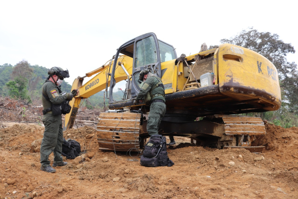 Operación contra la minería ilegal en Colombia