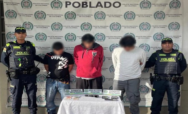 tres capturados por hurto en el poblado
