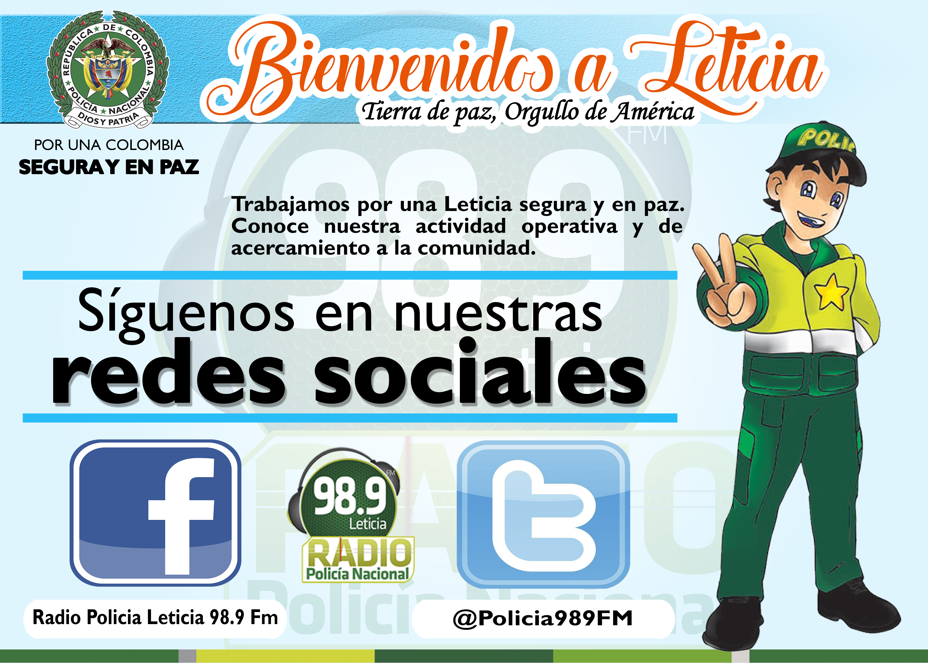 Policia Nacional lista para temporada de vacaciones de mitad año en amazonas. 