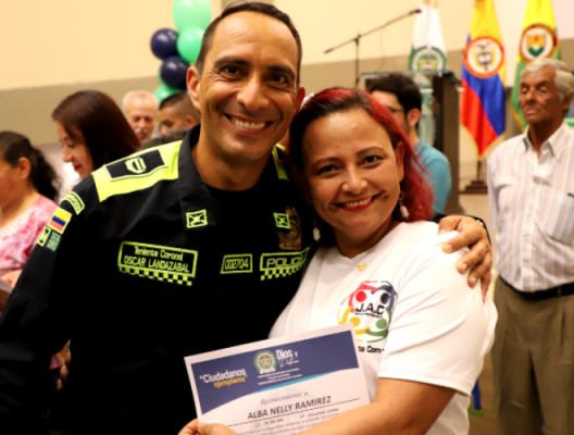 La Policía Nacional reconoció la labor de 50 presidentes de las Juntas de Acción Comunal 