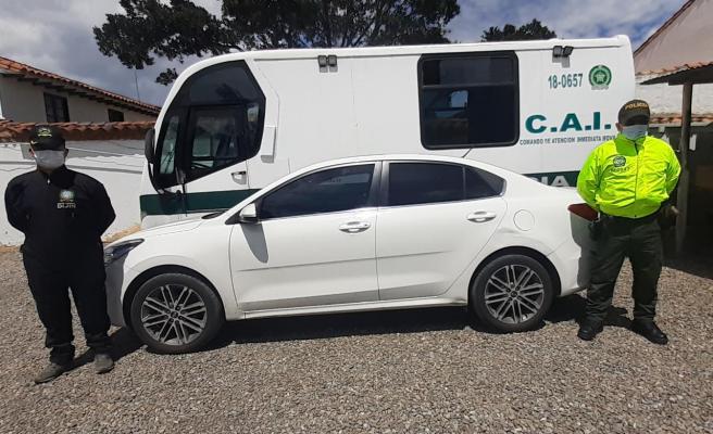 Vehículo recuperado en Boyacá
