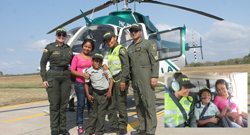 BP 082 policía de Cartagena cumple el sueño de un niño